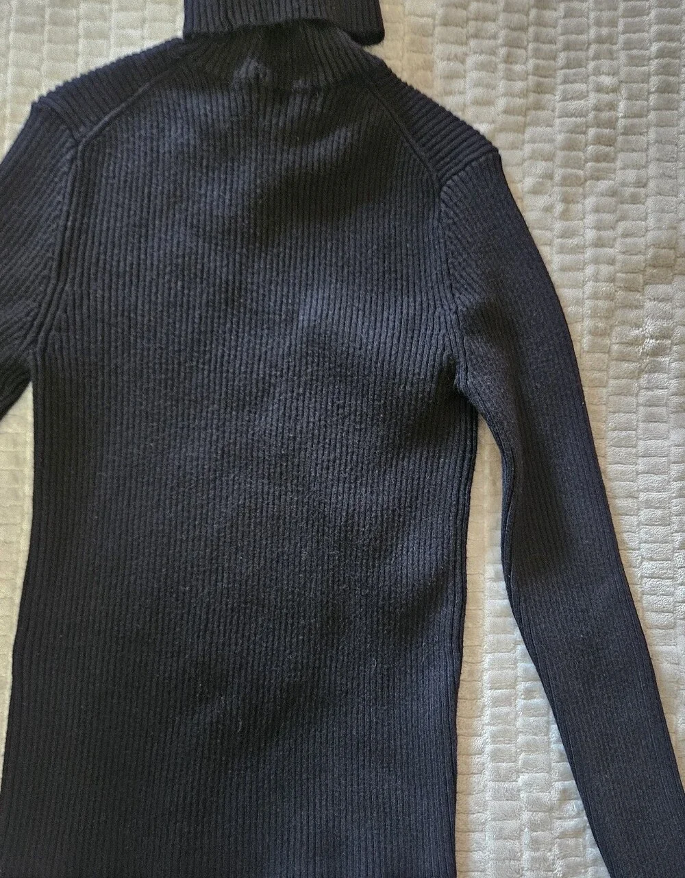 Zara Black Ribbed Turtleneck Sweater